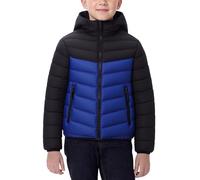 Maeau Doudoune à Capuche Légère Enfant Garçon 11 12 Ans Blouson Matelassée Petite Ado Fille Hiver Veste en Duvet Chaude Imperméable Bleu Manteau Rembourré Puffer Court Jacket Manche Longue Automne