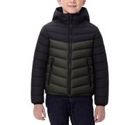 Maeau Doudoune à Capuche Légère Enfant Garçon 15 16 Ans Blouson Matelassée Petite Ado Fille Hiver Veste en Duvet Chaude Imperméable Vert Manteau Rembourré Puffer Court Jacket Manche Longue Automne