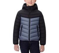 Maeau Doudoune à Capuche Légère Enfant Garçon 9 10 Ans Blouson Matelassée pour Petite Ado Fille Hiver Veste en Duvet Chaude Imperméable Gris Manteau Rembourré Puffer Court Jacket Manche Longue Automne