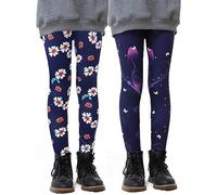 Maeau - Filles Leggings Hiver Pantalons Chauds Doublés en Polaire pour Enfant Épais à Legging Motif 2 Pièces - Noir - 10-12 Ans