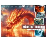 MÄCHTIGE DRACHEN Mystische Wesen (Wandkalender 2026 DIN A4 quer), CALVENDO Monatskalender: Im Bann der erhabenen Hüter