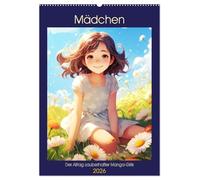 Mädchen. Der Alltag zauberhafter Manga-Girls (Wandkalender 2026 DIN A2 hoch), CALVENDO Monatskalender: Einblick in das aufregende Leben lieblicher Kinder!