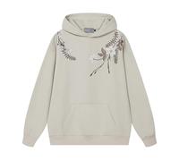 Mädchen Frühling Farbe Rundhals Langarm Tasche Sport Casual Kapuzen Sweatshirt (Grey, 11-12 Years)