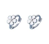 Mädchenohrringe Gold Sterling Silver Plated Floral Flower Butterfly Small Gold Huggie Hoop Earrings Elegant Dainty Trendy Stuff Kawaii Cute Little Hoop Earrings Tree Rose Kristallohrringe Aus Rosé, A
