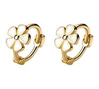 Mädchenohrringe Gold Sterling Silver Plated Floral Flower Butterfly Small Gold Huggie Hoop Earrings Elegant Dainty Trendy Stuff Kawaii Cute Little Hoop Earrings Tree Rose Kristallohrringe Aus Rosé, A