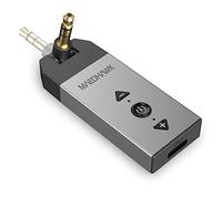Maedhawk Adaptateur Aux Bluetooth Voiture, Récepteur Bluetooth 5.2 Adaptateur Audio sans Fil Kit Voiture Rotatif 180° Haut-Parleur Stéréo Auxiliaire 3,5 mm (Appel Mains Libres, A2DP)