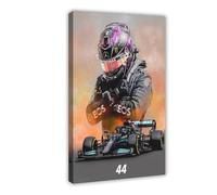 maehbya Poster Hamilton Mercedes F1 Kunst sur toile - Décoration murale pour salon, chambre à coucher - 40 x 60 cm