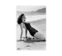 maehbya Poster sur toile Ava Gardner - Décoration pour chambre à coucher, bureau, chambre - Cadeau - 60 x 90 cm