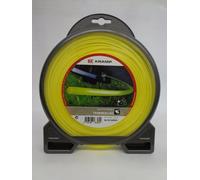 mähfaden pour tous les Débroussailleuse Nylon rond jaune 2,0 mm x 126 m