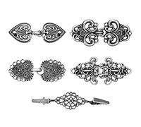 MaehSab Lot de 5 clips rétro pour châle et pull, clips vintage pour vêtements de femmes, fermoirs de pull, épingles de châle, pinces de chandail d'Halloween pour gilets, fermoir de cape pour fille et femme