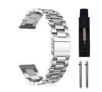 MaEiol 20mm Bracelets Métal pour Garmin Forerunner 570 42 mm/Garmin Approach S50/S44 / Vivoactive 6/5 / Forerunner 165/165 Music/Venu Sq 2, Business Acier Inoxydable Remplacement