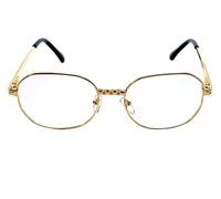 MAEL Lunettes Vue Monture Doré Or Gold Old School Vintage Rond Ovale Octogonal Luxury Rétro Homme & Femme