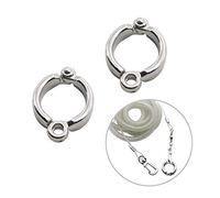 Maeloveenjoy Lot de 2 anneaux de pied ouverts en alliage pour perroquet, ara, perruche grise africaine, perruche, calopsitte (12 mm)
