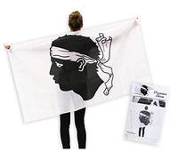 MAELSA - Drapeaux Corse 90X150 - Drapeau Corse Festival Manifestation Body Flag Supporter Grand Format très résistant
