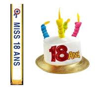 Maelsa® - ÉCHARPE Miss 18 Ans + Chapeau 18 Ans