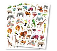 Maelsa® Gommettes Tricolore Ludiques et Pédagogiques Fabriquées en France - 20 Variantes à choisir ! (Animaux Jungle)