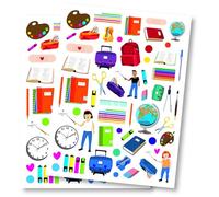 Maelsa® Gommettes Tricolore Ludiques et Pédagogiques Fabriquées en France - 20 Variantes à choisir ! (École)