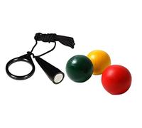 Maelsa Kit pétanque - Ramasse Boule Aimant lève Boule avec Cordon + Lot de 3 cochonnets en Bois But 3cm Couleur aléatoires (cochonnets Non magnétiques)