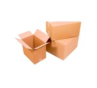 Maelsa® Lot de 25 Boîtes en Carton 250 x 250 x 190 mm - caisse américaine - caisse carton simple cannelure - Pour envoi expédition déménagement Fabricant Français (250x250x190 mm)