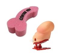 Maelsa® Lot Farce et Attrape Éponge de Bain Zizi + Zizi sauteur/Quequette sauteuse - Idéal Cadeau Anniversaire Noël EVJF