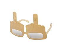 Maelsa® lunettes déguisement fun humoristique pour tenue de fête accessoire amusant - Matière plastique - Modèles et coloris au choix - Vendu à l’unité (Doigt d'honneur)