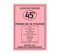 Maelsa® Permis de se r'servir humoristique Permis de conduire idée cadeau fête d’anniversaire ou évènement marquant Personnalisable Dimensions : 14,5 x 20,5 cm Matière : carton rose. Quantité : 1