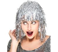 Maelsa® Perruque Disco Métallique pour Déguisement 80's Fête Anniversaire Reine de Soirée Déguisée