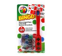 Maelsa Ramasse jetons magnétique + 100 jetons 17mm cerclés en métal - Couleur aléatoire Selon disponibilité - idéal pour Loto, Bingo...