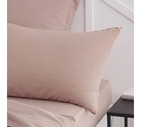 MAELSA - Taie Oreiller Rectangle 50/70+5 Coton Today Essential Rose des Sables