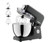 MäMo Robot de cuisine 1900 W - Machine à pâte, écran tactile LED, mélangeur et mélangeur pour pétrir, crème fouettée et viande - Bol en acier inoxydable de 8 l, 11 vitesses, 6 programmes, kit de