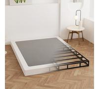 Maenizi Sommier à sommier tapissier California King de 10,2 cm, en métal robuste, base de matelas, assemblage facile, sans bruit, noir