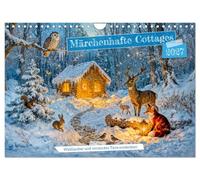 Märchenhafte Cottages - Waldzauber und versteckte Tiere entdecken! (Wandkalender 2027 DIN A4 quer), CALVENDO Monatskalender: Ein stimmungsvoller ... die jeden Monat zum Entdecken einladen.