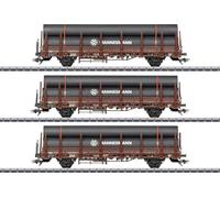 Märklin 046563 Wagon à ranchers CA Kit 1 avec chargement de tubes en acier