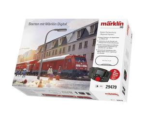 Märklin 29479 Kit de démarrage numérique Regional-Express, Piste de Train Miniature H0, Nombreuses Fonctions sonores, avec Station Mobile et Rails de Voie C