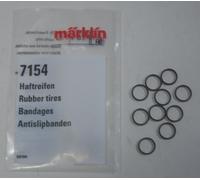 Märklin 7154 Bandes de traction H0 (16,5 mm) Caoutchouc Noir Lot 10 NEU