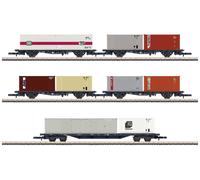 Märklin 82664 Lot de 5 wagons pour le transport de conteneurs Z, MHI