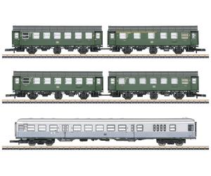 Märklin 87074 SET de 5 voitures de voyageurs, train de retournement DB, MHI