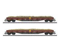 Märklin H0 47159 Set Res-x Wagon Remorque Basse à Niederbordwagen Ép. VI Neuf