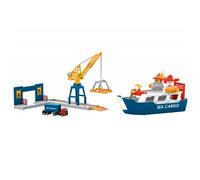 Märklin H0 72223 - Mon Monde - Bateau De Fret Et Grue De Port Neuf
