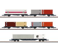 Märklin Z 82664 Set De Wagons Porte-Conteneurs Ep. IV Neuf