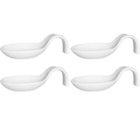 Mäser 334810 Cuillère à gourmet / cuillère à amuse-gueule Tapas lavable au lave-vaisselle 10,5x5x3 cm, blanc (lot de 4)