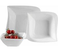 DOMESTIC Bol La Musica, porcelaine, blanc, 22 x 22 x 2 cm