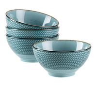 MÄSER 935010 Série Prospero Lot de 4 bols à céréales peints à la main de qualité gastronomique, idéal également comme bols à soupe, style vintage moderne, porcelaine durable