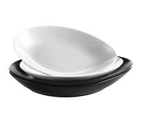 MÄSER GLENDALE Lot d'assiettes en céramique Noir/blanc