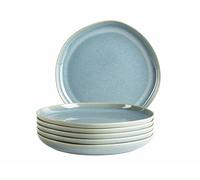 MÄSER Série Cordelia - Lot d'assiettes pour 6 personnes en grès de qualité supérieure - 6 pièces - Formes irrégulières - Grès - Vert