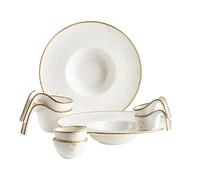 MÄSER, Série Pintar Service à collation 8 pièces vintage en porcelaine Marron