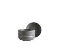 MÄSER Série Unico - Bols pour 4 personnes - Bols pour céréales et salades - Grès - Anthracite
