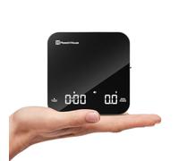 Maestri House Balance à Café Rechargeable Avec Minuterie - Espresso Scale 2kg/0.1g Précise Pour Café Versé - Numérique Portable Avec Minuterie Automatique