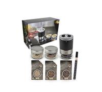 Coffret Maestro moulin à poivre noir mat + 3 poivres