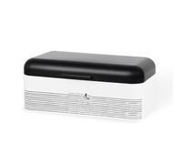 Maestro MR-1772 Boîte à Pain Retro, Récipient de Rangement pour Garder Le Pain et Les Petits Pains Frais Plus Longtemps, Design Vintage, Bread Box, Blanc - Gris